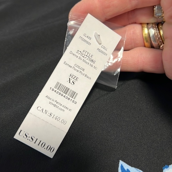 White House Black Market NWT Esmee Floral Dress with Drama Sleeve Size XS - Picture 5 of 13